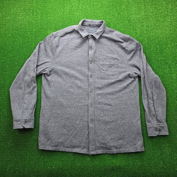 Even Tide Shirt Mens XL Gray Long Sleeve Button Up Regular Fit Outdoors Casual - Picture 1 of 8